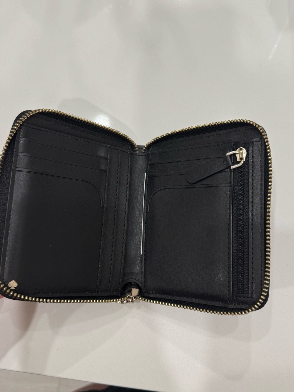 kate spade Black Saffiano Zip Wallet with Key Ring Charm - Picture 3 of 5